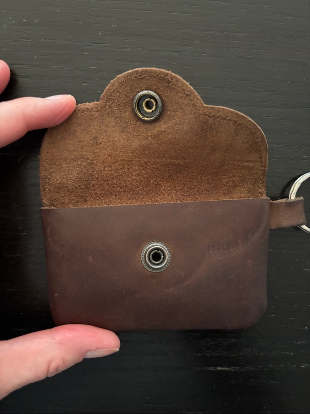 Brown Leather Wallet & Key Pouch Set - Picture 3 of 3